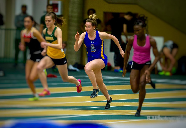 Sarah Orban, centre, has chosen to train for a spot on Canada's Olympic track cycling team.